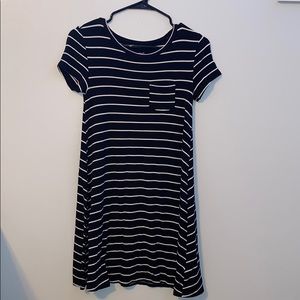 striped t shirt dress